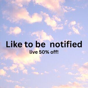 Like to be notified when a live 50% off happens!